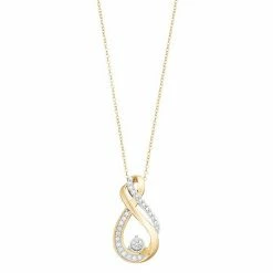 Best Sale 😍 Unbranded Sterling Silver 1/4 Carat T.W. Diamond Teardrop Necklace 🛒