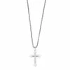 New 😍 Unbranded Men's Silver Tone Pointed Cross Necklace 💯