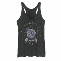 Brand new 🎉 Unbranded Juniors' Flower Moon Floral Tank Top Navy Heather 👍
