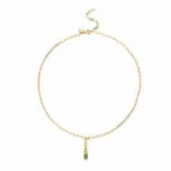 Wholesale ❤️ Unbranded Power Of Color 14k Gold Plated Aventurine & Cubic Zirconia Necklace 😉
