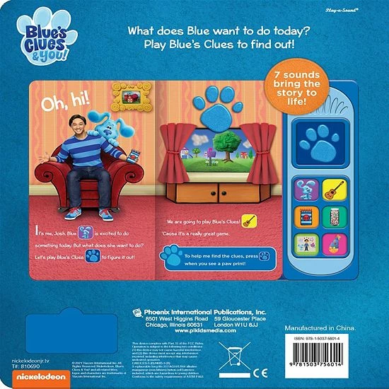 Cheap 💯 Unbranded Nickelodeon Blue's Clues & You Play Day With Blue Little Sound Book ⭐ - Image 4