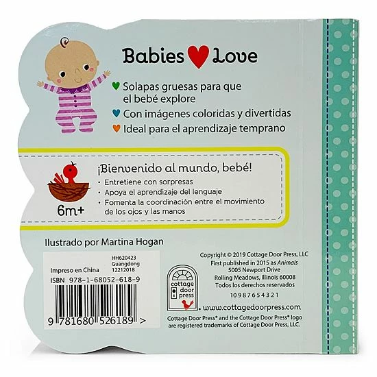 Brand new โ Unbranded Babies Love Animales LiftThe Flap Spanish Board Book ๐ - Image 3