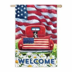 Best deal 💯 Unbranded Patriotic Pup Truck Garden Flag 😉