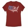 Promo ⌛ Unbranded Juniors' Americana USA American Flag Silhouette Tee 👍