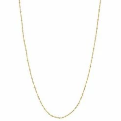 Cheap 😀 Unbranded Gold Tone 18" Singapore Twist Bead Chain Necklace 😀