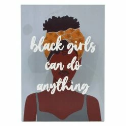 Hot Sale 😉 Unbranded Black 👧 Girls Can Do Anything Table Decor ❤️