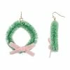Cheapest 😀 Unbranded Green Wire Brush Wreath Nickel Free Earrings 🤩