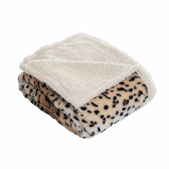 New 👍 Unbranded Fleece Sherpa Blanket Throw Giraffe ✨