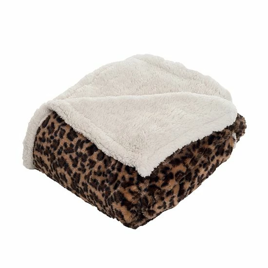 New 👍 Unbranded Fleece Sherpa Blanket Throw Giraffe ✨ - Image 4