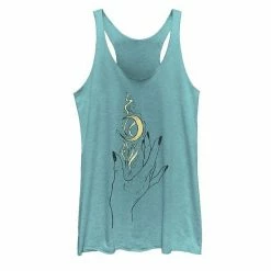 Cheapest 😍 Unbranded Juniors' Moon Hand Artsy Tank Top White Heather 🥰