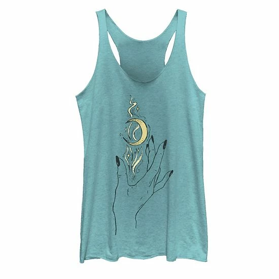 Cheapest 😍 Unbranded Juniors' Moon Hand Artsy Tank Top White Heather 🥰