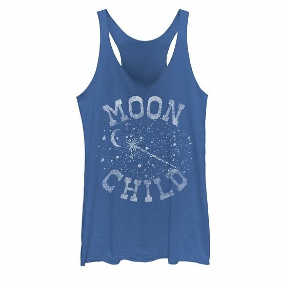 Hot Sale ๐ Unbranded Juniors' Moon Child Galactic Text Tank Top Black Heather ๐ - Image 8