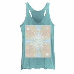 Outlet 🥰 Unbranded Juniors' Sun & Moon Galactic Graphic Tank Pink Heather ✨